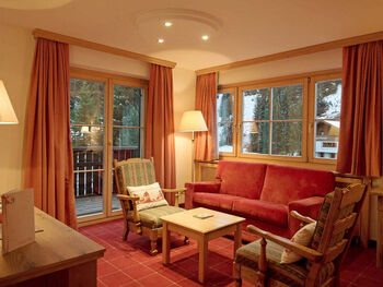 The traditionally furnished living room of the 