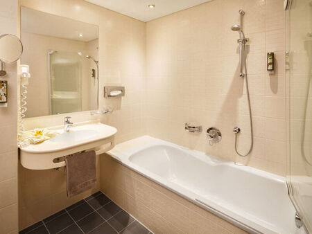 The bathroom in the Snow Queen Room of the Hotel Lech
